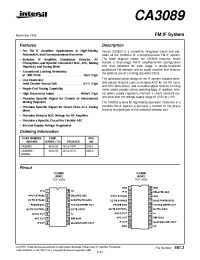Datasheet CA3089 manufacturer Intersil